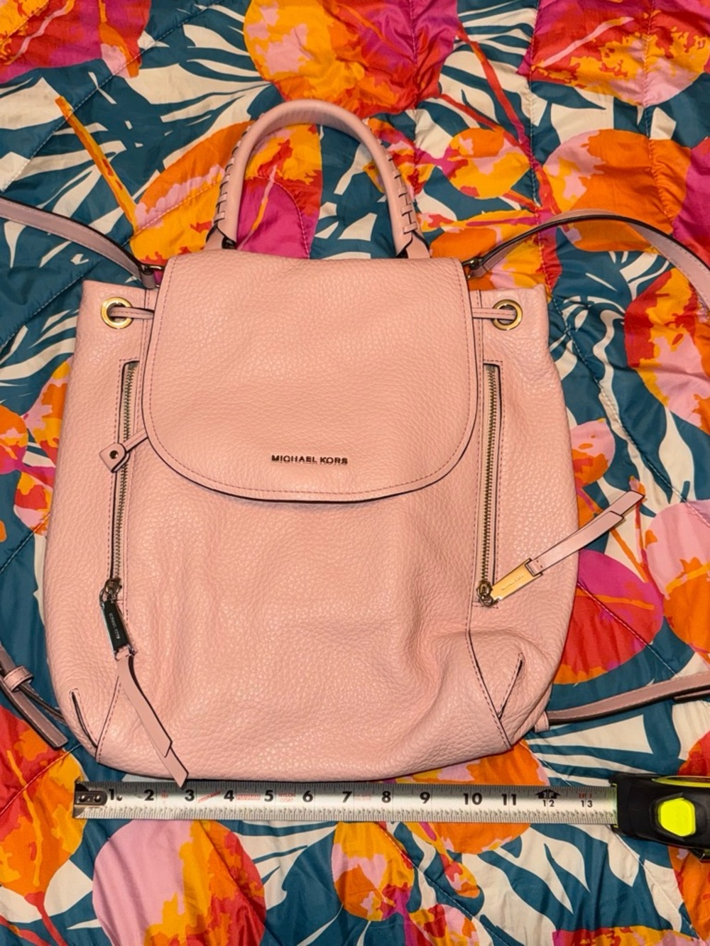 Michael Kors Blush Pink Leather Convertible Backpack Satchel